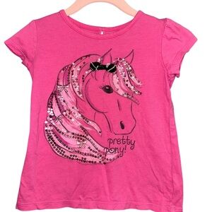 Pink Pony Graphic Kids T-Shirt Size 4